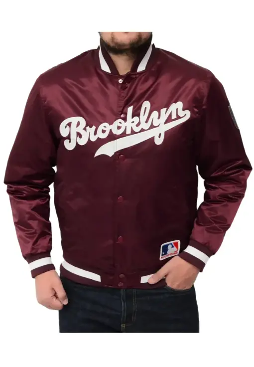 Brooklyn Dodgers Maroon Bomber Jacket