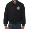 Charlotte Hornets Black Varsity Jacket