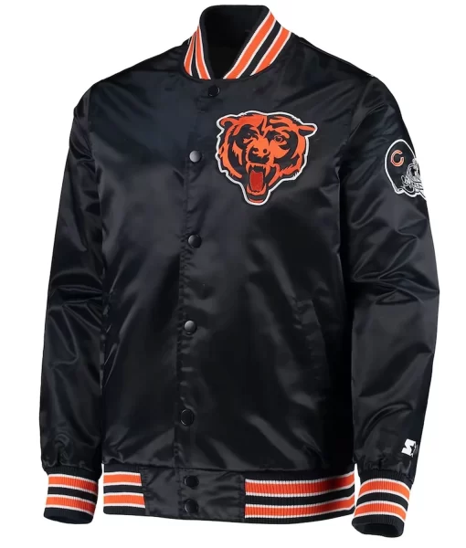 The Diamond Chicago Bears Retro Black Jacket