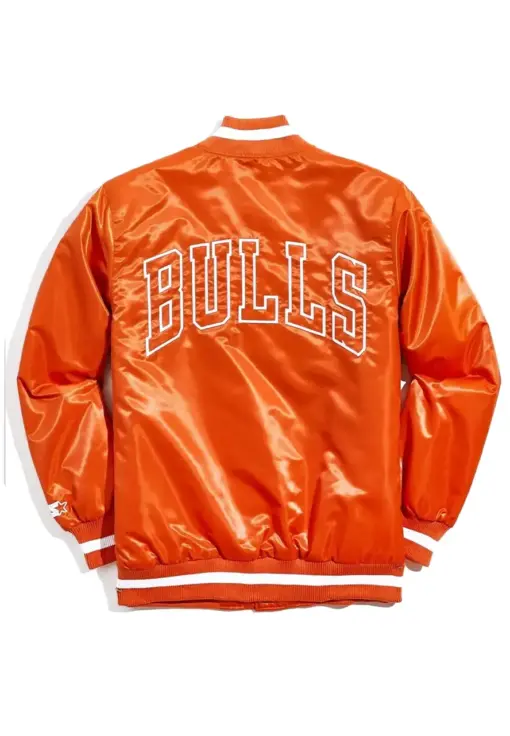 Chicago Bulls Bomber Orange Jacket