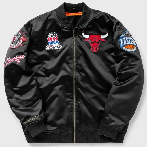 Chicago Bulls Flight Black Bomber Jacket