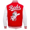 Cincinnati Reds Retro Classic Rib Red Varsity Jacket