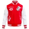 Cincinnati Reds Retro Classic Rib Red Varsity Jacket