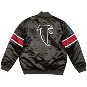 Atlanta Falcons Logo Black Satin Jacket