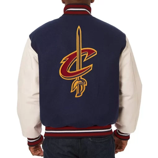 Cleveland Cavaliers Domestic Varsity Navy and White Jacket