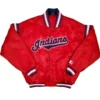 90’s Cleveland Indians Red Satin Jacket