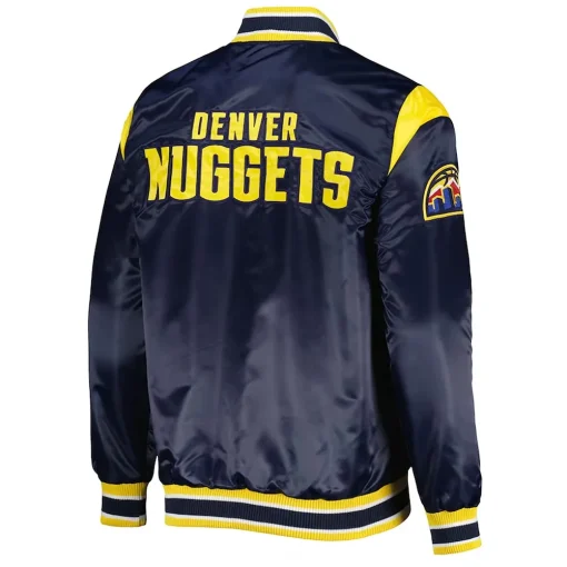 Denver Nuggets Force Play Navy Blue Varsity Jacket