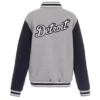 Detroit Tigers Navy Blue and Gray Varsity Wool Jacket