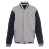 Detroit Tigers Navy Blue and Gray Varsity Wool Jacket