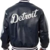 Detroit Tigers Navy Blue Varsity Leather Jacket