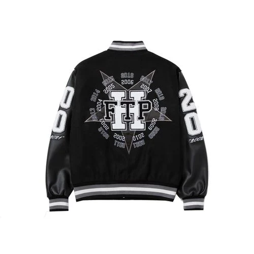 HUF x FTP Varsity Black Jacket