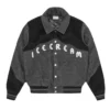ICECREAM Western Gray Varsity Wool Jacket