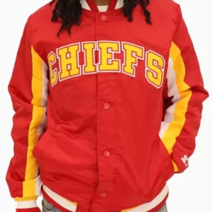 Kansas City Chiefs Red Varsity Bomber Jacket