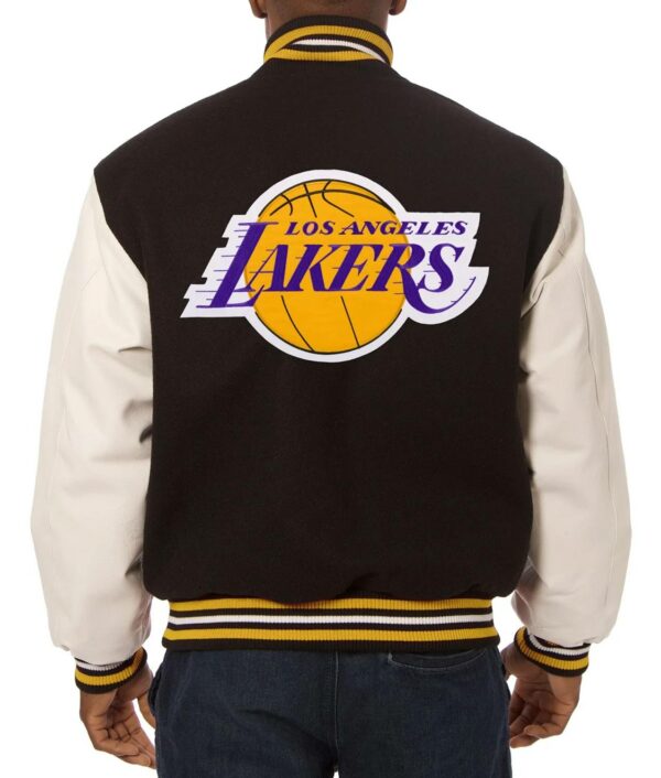 Los Angeles Lakers Black and White Two-Tone Jacket