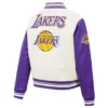 LA Lakers Cream Retro Classic Jacket