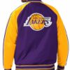 Los Angeles Lakers Purple and Yellow Satin Jacket