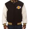 Los Angeles Lakers Black and White Two-Tone Jacket