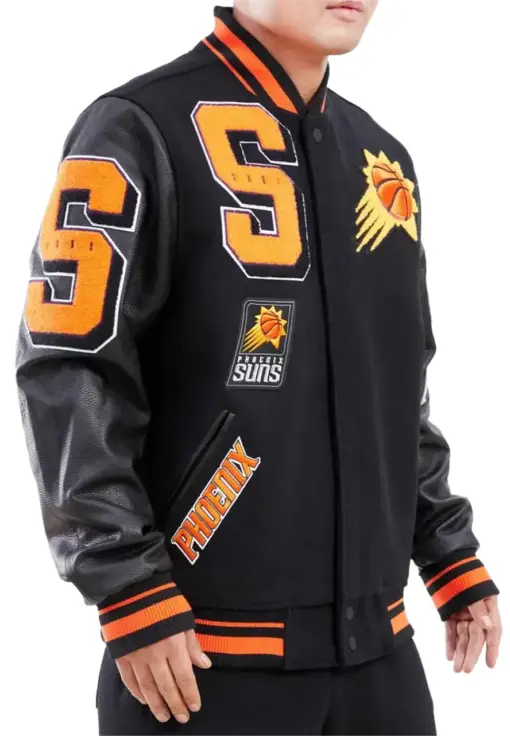 Phoenix Suns Black Mashup Varsity Black Jacket