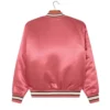 Mercer Pink Varsity Satin Jacket