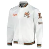City Collection Miami Hurricanes White Satin Jacket