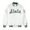 Michigan State Spartans White Varsity Jacket