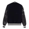 New Balance Wool and Leather Black Varsity Jacket