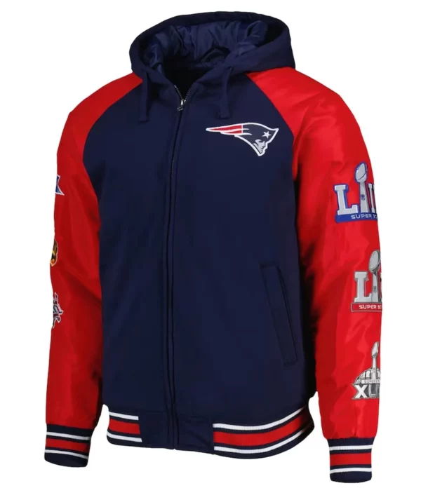 New England Patriots Defender Royal Hoodie Jacket