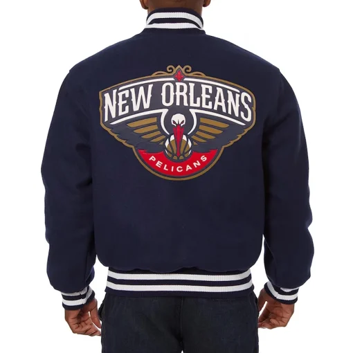 New Orleans Pelicans Navy Blue Varsity Jacket