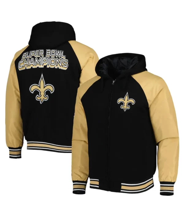 New Orleans Saints Black Varsity Jacket