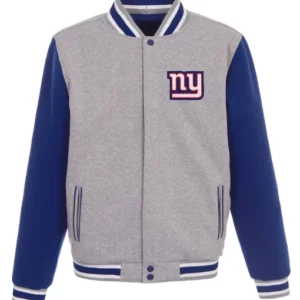 New York Giants Royal/Gray Varsity Jacket