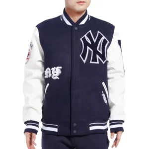 NY Yankees Old English Bomber Jacket