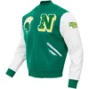 Norfolk State Spartans Green and White Jacket