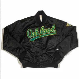 90’s Oakland Athletics Script Satin Jacket