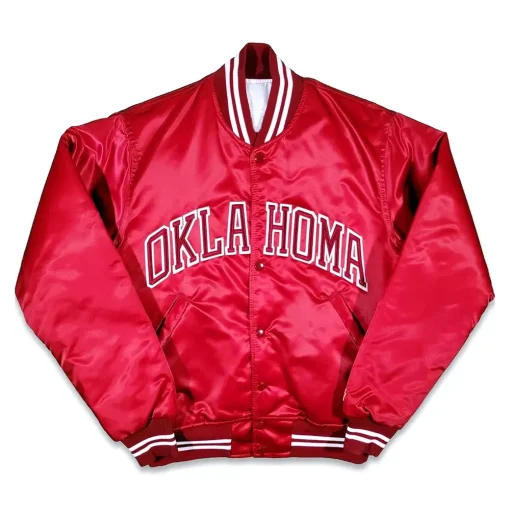 80’s Oklahoma Sooners Red Bomber Jacket