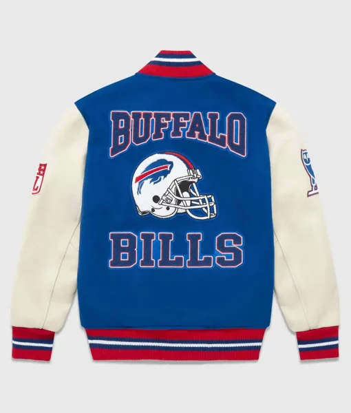 Buffalo Bills OVO Varsity Full-Snap Wool and Leather Jacket