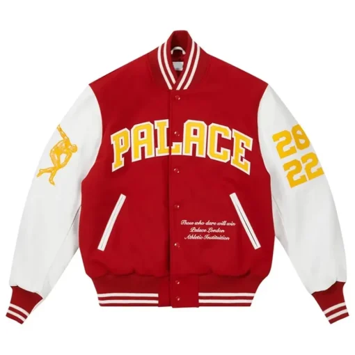 Palace Greek Red and White Varsity Jacket
