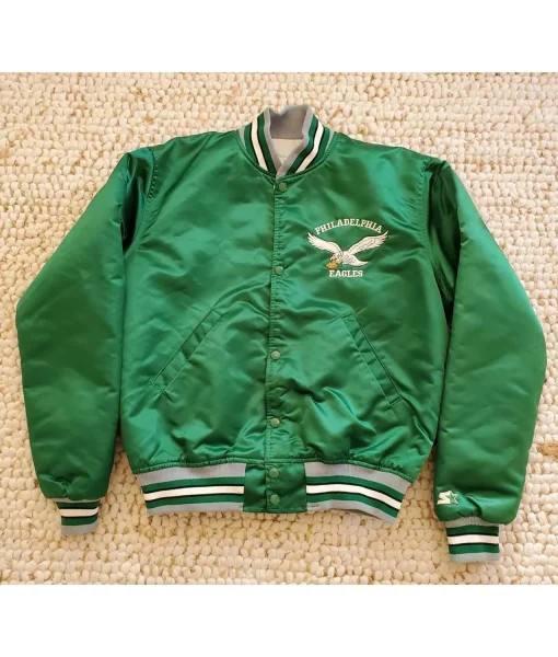 80’s Philadelphia Eagles Green Satin Jacket
