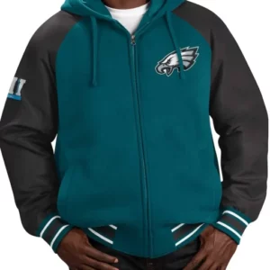 Philadelphia Eagles Defender Green Hoodie Varsity Jacket