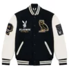 OVO Playboy Black and white Varsity Jacket