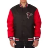 Poly Twill Atlanta Falcons Black and Red Jacket