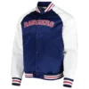 Prime Time Blue and White New York Rangers Varsity Jacket