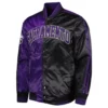 Sacramento Kings Purple and Black Fast Break Bomber Jacket