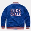 Rock Chalk Kansas Jayhawks Blue Satin Jacket