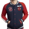 Spiderman Navy Blue and Red Varsity Jacket