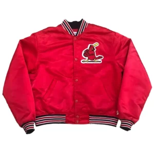 90’s St Louis Cardinals Red Satin Jacket