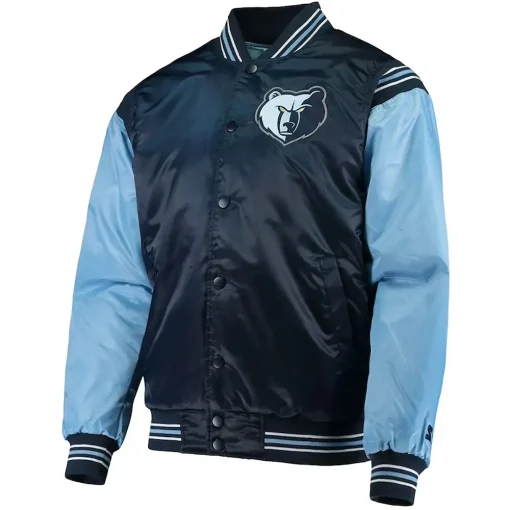 Navy/Light Blue Memphis Grizzlies The Enforcer Varsity Jacket