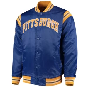 Pitt Panthers The Enforcer Royal Blue Satin Jacket