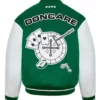 Doncare The Gambler Green and White Varsity Jacket