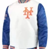 NY Mets The Legend Blue and White Bomber Jacket
