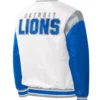 Throwback Warm Up Pitch Detroit Lions Varsity Jacket